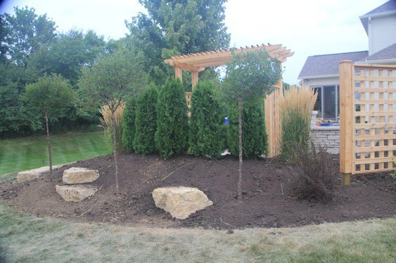 Concrete Patio With Fire Pit